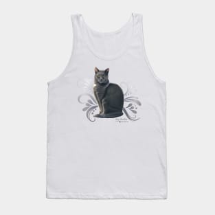 Grey Shorthair Cat Tank Top